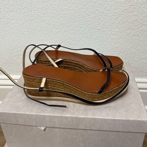 NWT, Brand New Jimmy Choo Strap Up Platform Wedges